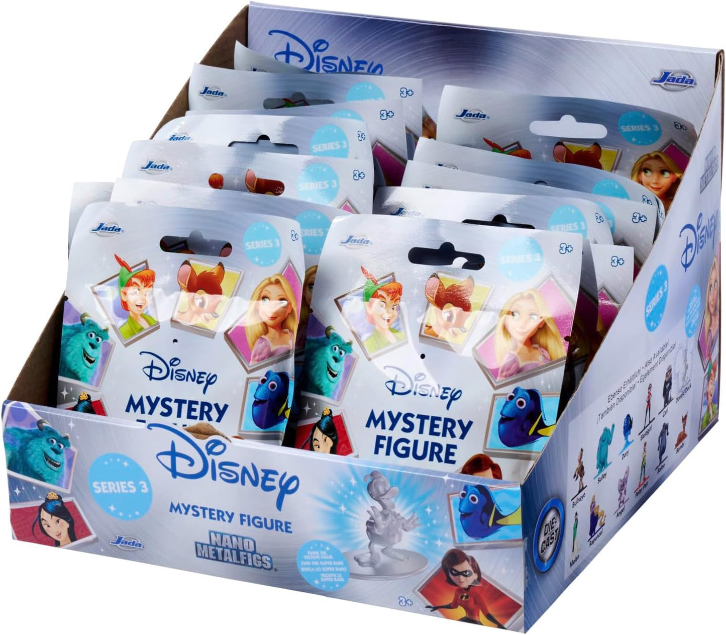 Figurka Jada Toys Disney (1X záhadná figurka ve slepém balení) – 1 sběratelská figurka s překvapením z 12 figurek Disney, nano kovová figurka (přibližně 4 cm) pro děti a fanoušky od 3 let, řada 3 Akční figurky Naty Shop