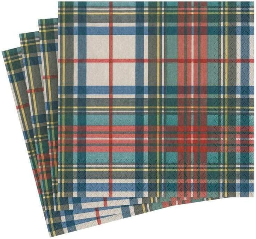 Koktejlové papírové ubrousky Dress Stewart Tartan 20 v balení