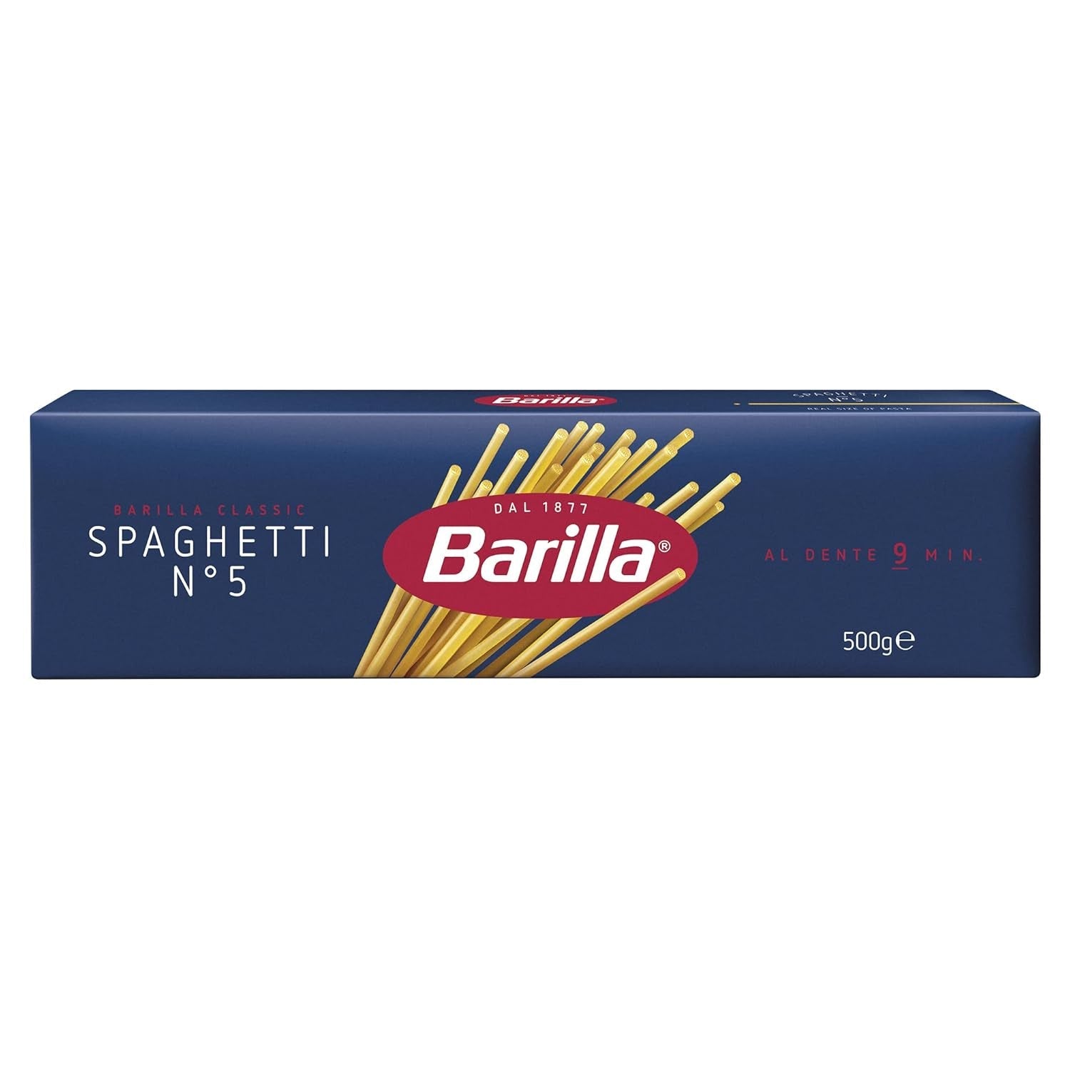 Barilla Pasta Klassische Spaghetti n.5 aus vysoce kvalitní Hartweizen immer al dente, (1 x 500 g), bez chuti
