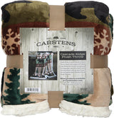 CARSTENS, INC. Wrangler Ultra Premium Throw Deka, Super měkká, Sherpa Fleece, Oversized, 137,2 x 172,7 cm, Southwest Horizon Beds and Deky Carstens, Inc. Cascade Ridge