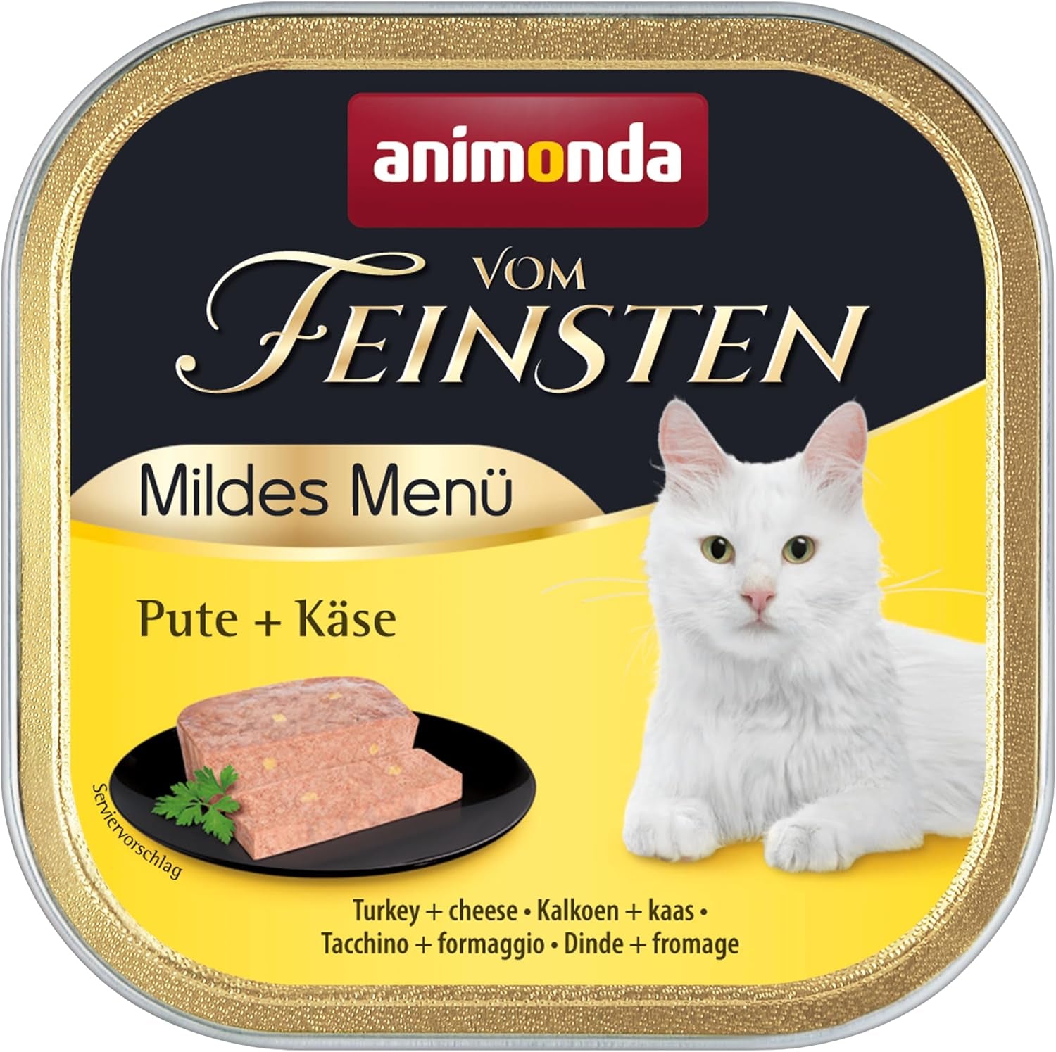 animonda vom Feinsten Mild Menu Mild Variety (32 x 100 g), vlhké krmivo pro kočky bez obilovin, bez cukru, lehce stravitelné krmivo s krůtím masem