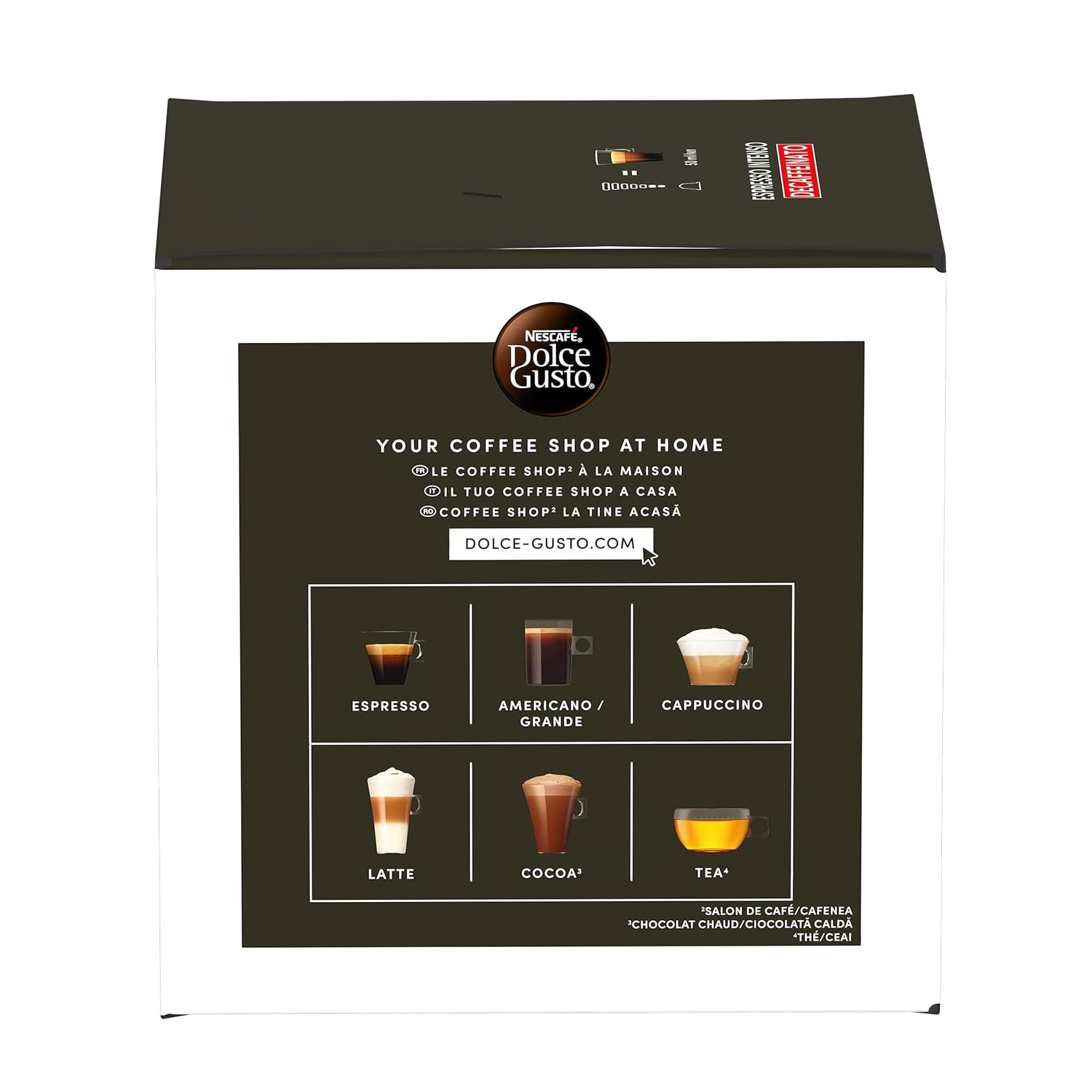 Nescafé Dolce Gusto Cafe Dolce Gusto Espresso Intenso Desc. | Nestle Pack 3 Kisten Mit 18 Kapseln, Die Jewells 16 Einheit (3er Pack)