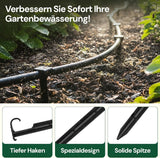 GARDENIX AquaPIN Kotva na zahradní hadici, 50 kusů, zemnící kolík, upevňovací kotva pro kapací hadici, zavlažovací hadice, spojovací vidlice
