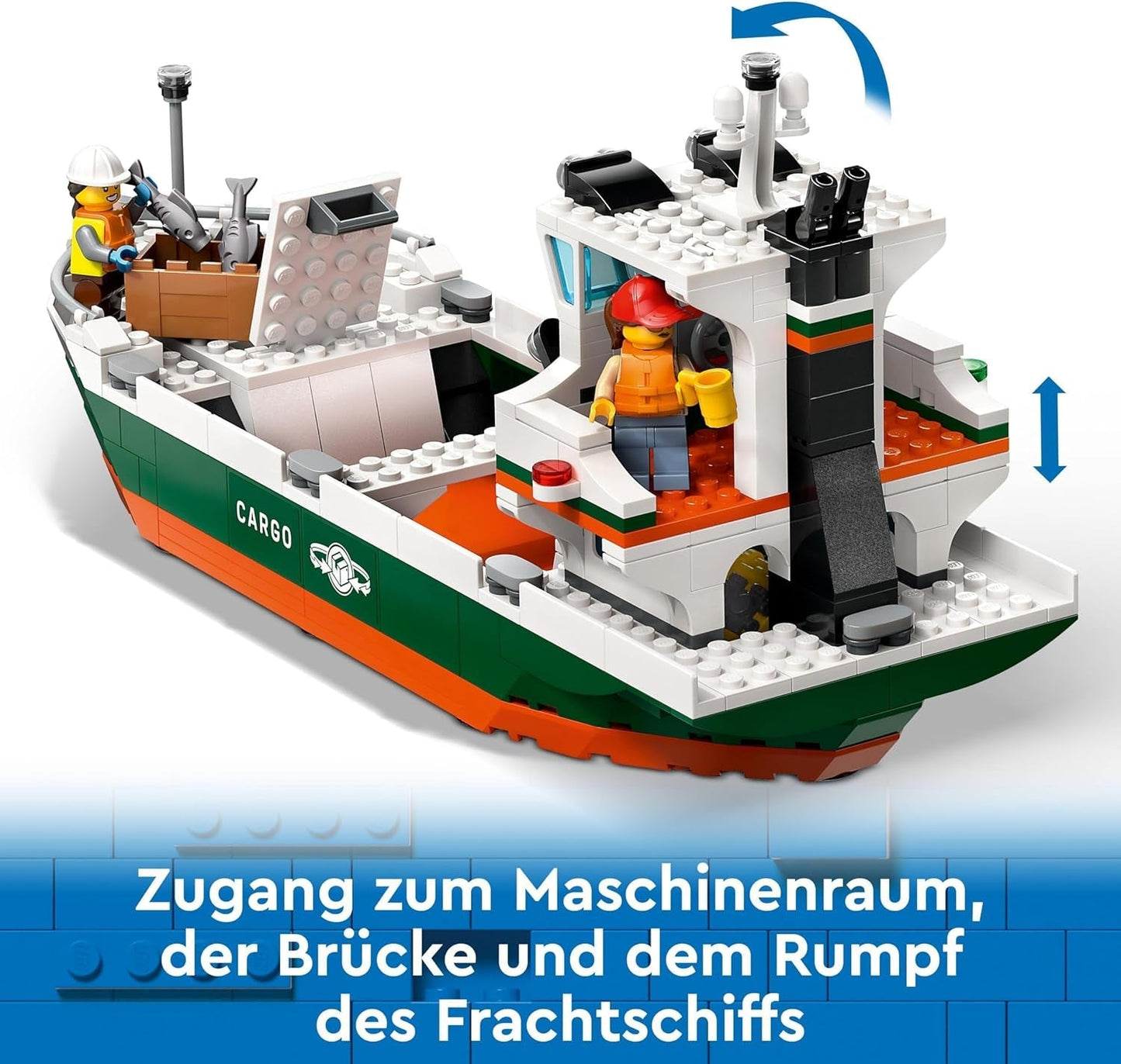 LEGO City přístav s nákladní lodí, stavebnice pro chlapce a dívky od 8 let, tip na dárek pro děti, kontejnerový jeřáb, loď na hraní a 8 minifigurek 60422 Stavebnice Besuche den LEGO-Store