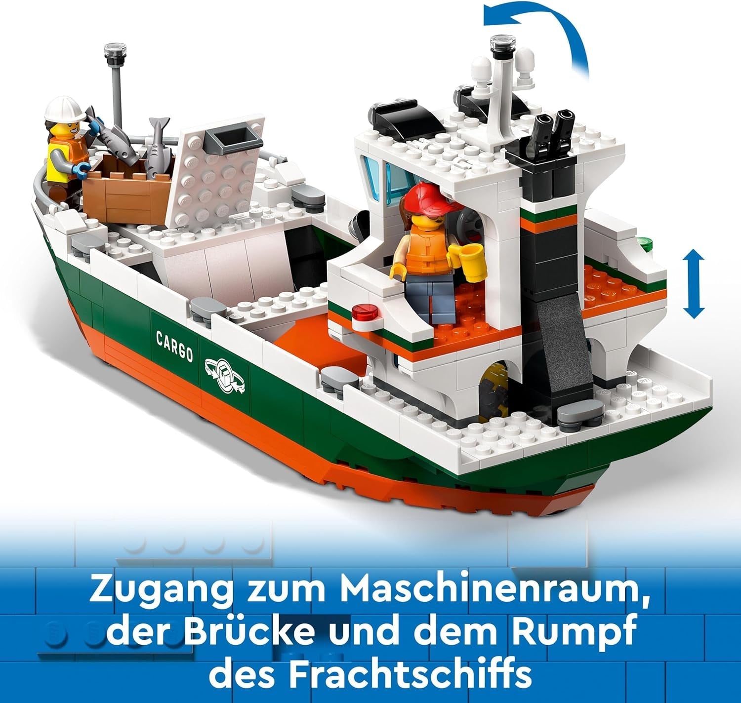 LEGO City přístav s nákladní lodí, stavebnice pro chlapce a dívky od 8 let, tip na dárek pro děti, kontejnerový jeřáb, loď na hraní a 8 minifigurek 60422 Stavebnice Besuche den LEGO-Store