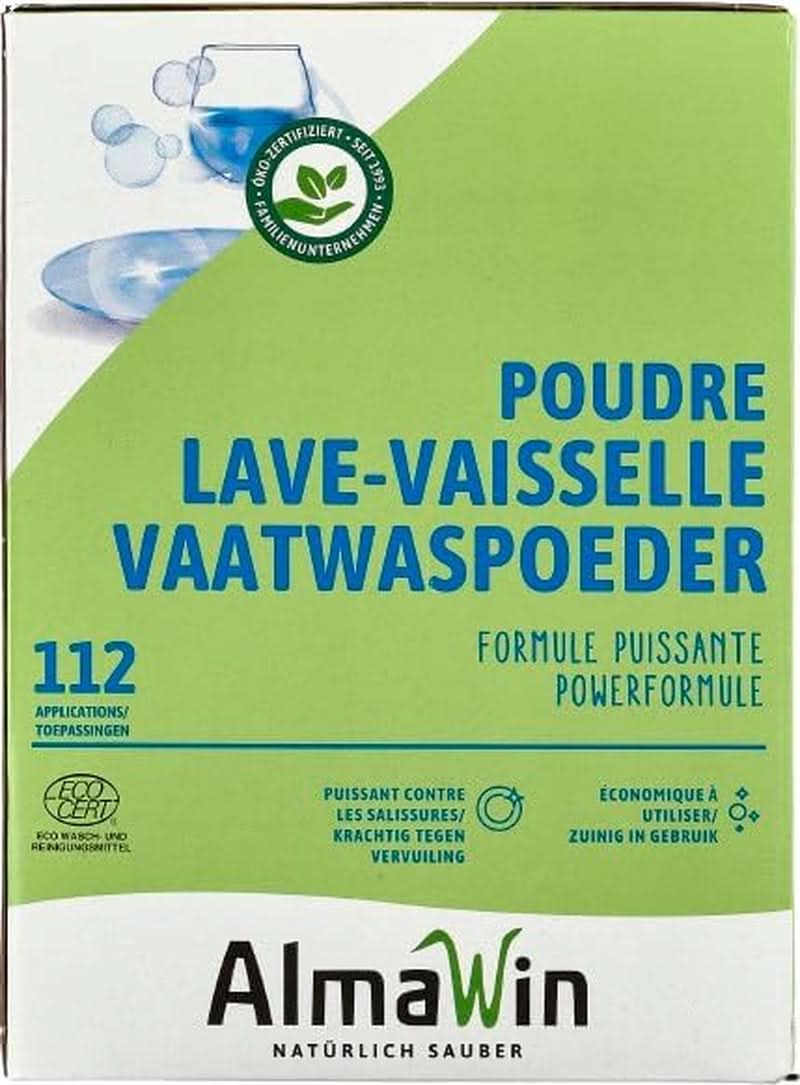 Almawin eco, prášek na nádobí 2,8 kg, 112 mytí, lze dávkovat na různé množství nádobí Naty Shop