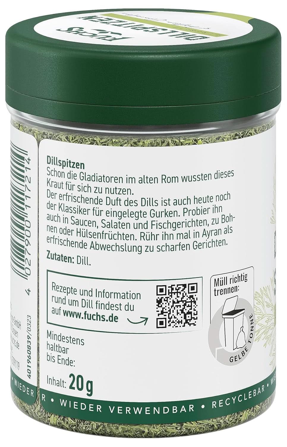 Fuchs sekaný kopr, 20 gramů Condimente Naty Shop