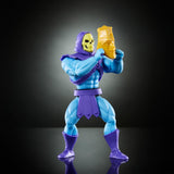 Hračka Masters of the Universe Origins, figurka Skeletor z kolekce kreslených filmů, padouch stojící cca. 14 cm s brněním, holí, mečem a 2 maskami, HYD24 akční figurky Naty Shop