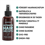 MOÉRIE Ultimate Mineral Hair Growth Spray pro delší, hustší a plnější vlasy - s biotinem a kofeinem - Veganské vlasové produkty, Bez parabenů, Všechny typy vlasů, zamezuje vypadávání vlasů - 2měsíční nabídka Péče o vlasy Naty Shop
