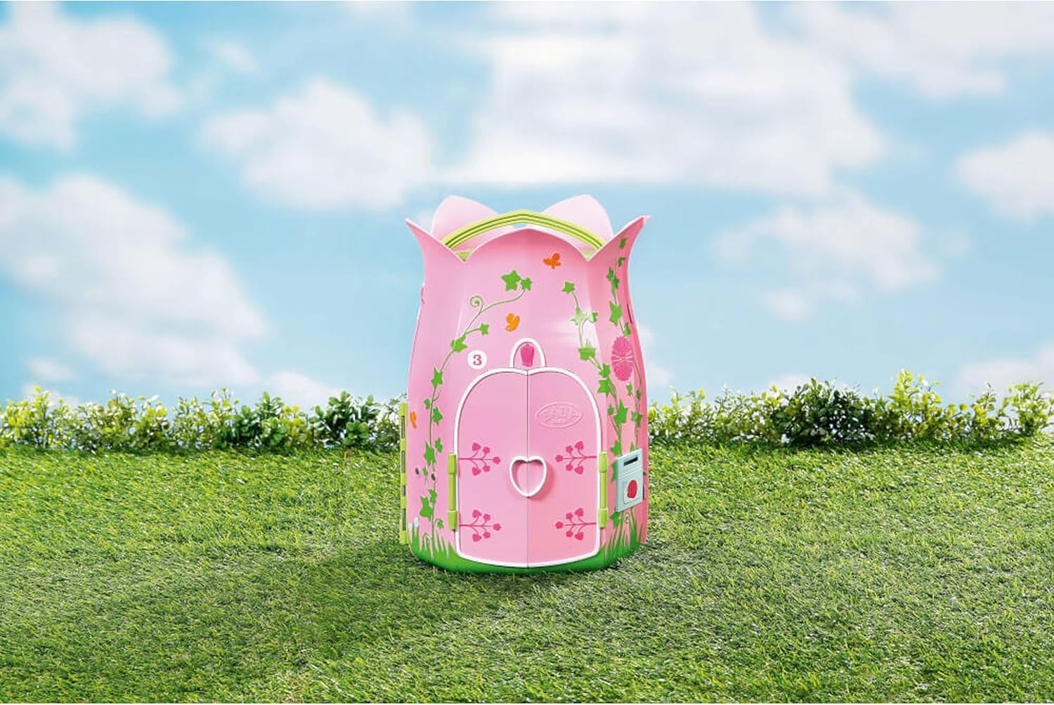 Pohádková chaloupka BABY Born, skládací domeček pro panenky 18 cm se stolkem, krbem, lenoškou a teleskopem, růžovo-zelená, 833803 Zapf Creation Dollhouses Naty Shop