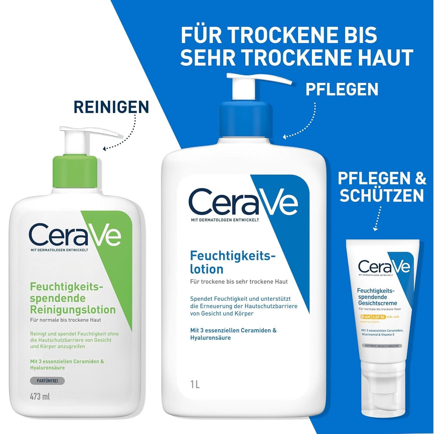 Cerave Hydratační mléko na tělo a obličej, 1 litr Kosmetika a kosmetika Naty Shop