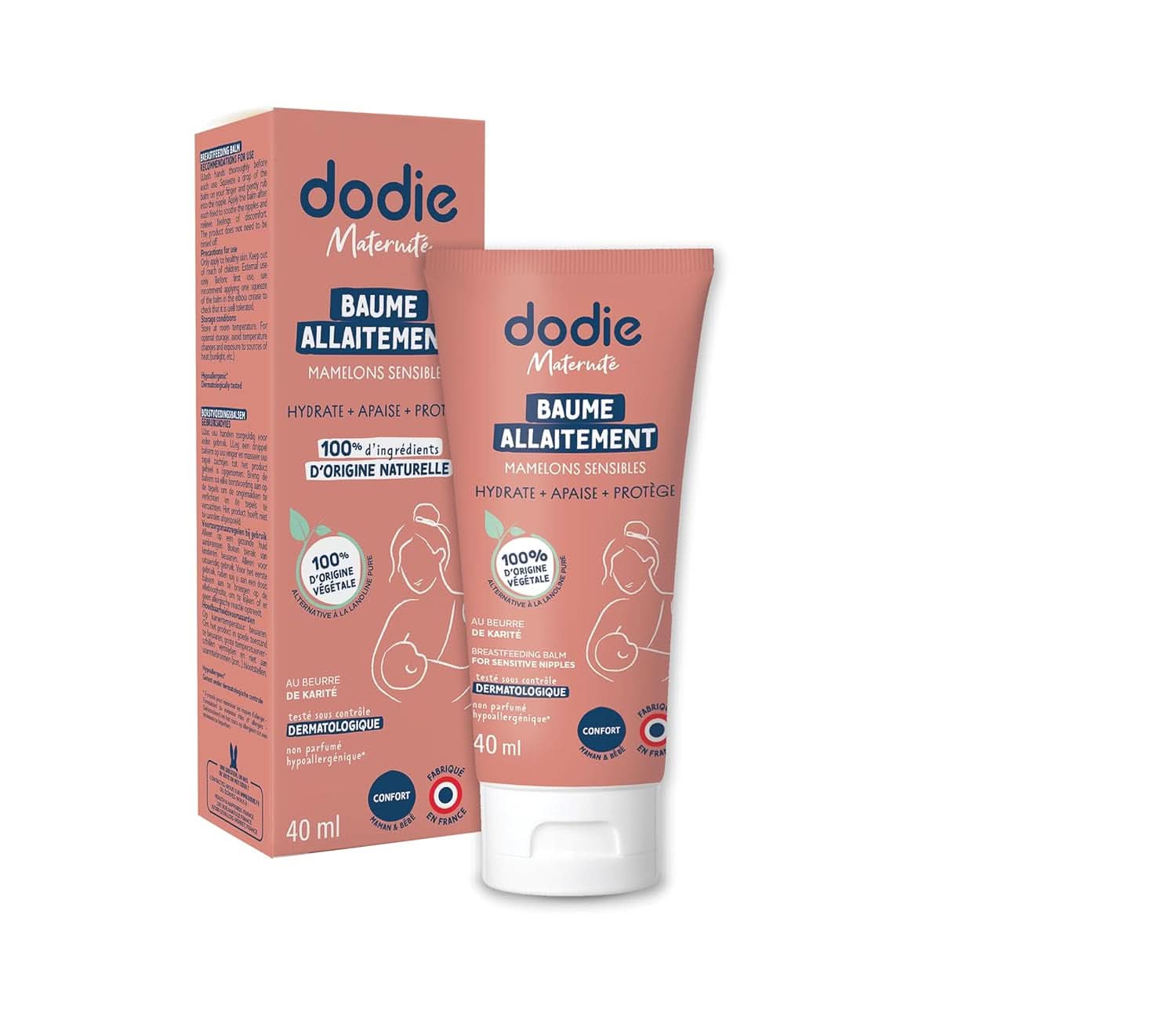 Krém na bradavky s rostlinným lanolinem, 40 ml Potraviny a doplňky pro kojení Bebe Naty Shop
