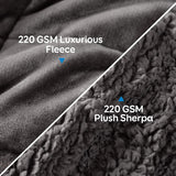 Bavlněná modrá vážená deka 6,8 kg Queen Size Flanelová huňatá Sherpa vážená deka pro dospělé Pohodlné vážené deky pro uklidnění a relaxaci Těžké přikrývky 152,4 X 203,2 Naty Shop Deky a deky