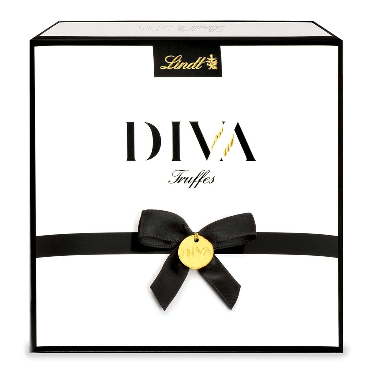 Lindt Čokoláda - Náhrdelník Pralinka DIVA | 182 g | Krabička se 16 pralinkami ve 4 lahodných sortimentech | Čokoládový dárek | Čokoládový dárek