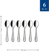 Villeroy & Boch - Toy'S Delight sada kávových lžiček 6 kusů Silver Platinum, vhodné do myčky Kitchen Naty Shop