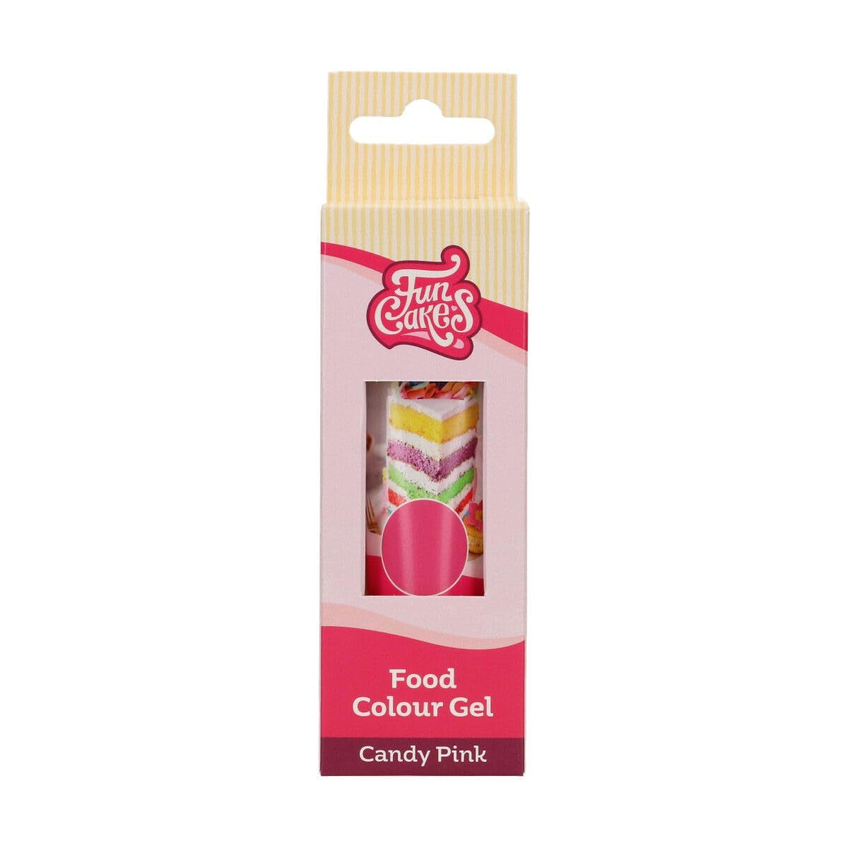 Potravinářské barvivo Funcakes Gel Candy Pink: Vysoce koncentrované potravinářské barvivo na těsto, krém, fondán, marcipán, pečivo, snadné dávkování, jednotlivé kapky pro vytvoření zářivých barev, Halal, 30g