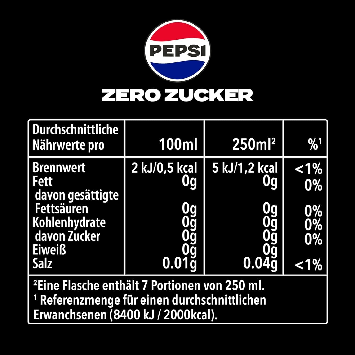 Pepsi Zero Sugar, Nealkoholický nápoj bez cukru od Pepsi, bez kalorií, sada 6 x 1,75 litrů Nealkoholické nápoje Naty Shop