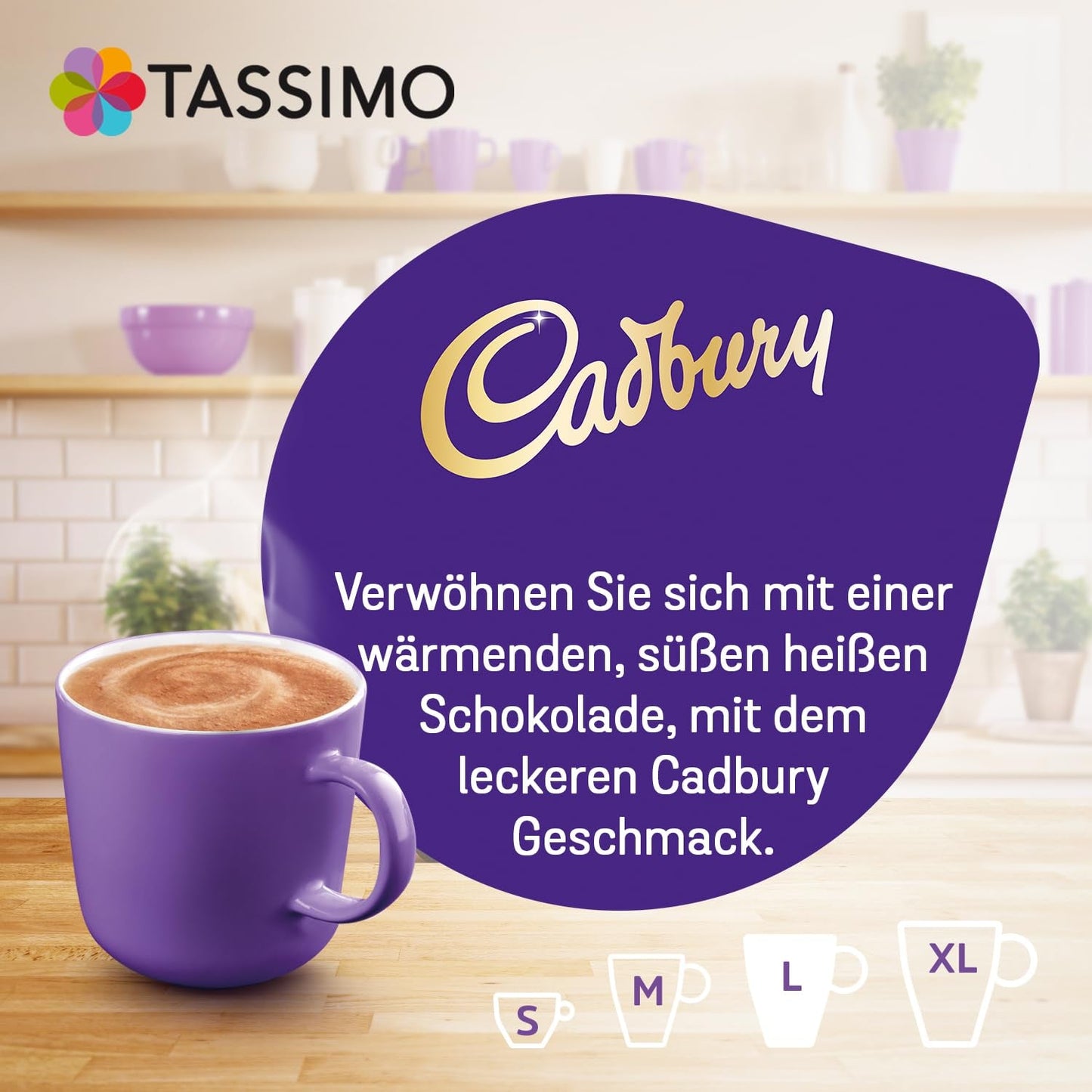 Tassimo Kapseln Cadbury Kakao, 5 x 10 padů, 50 Kakaokapsel