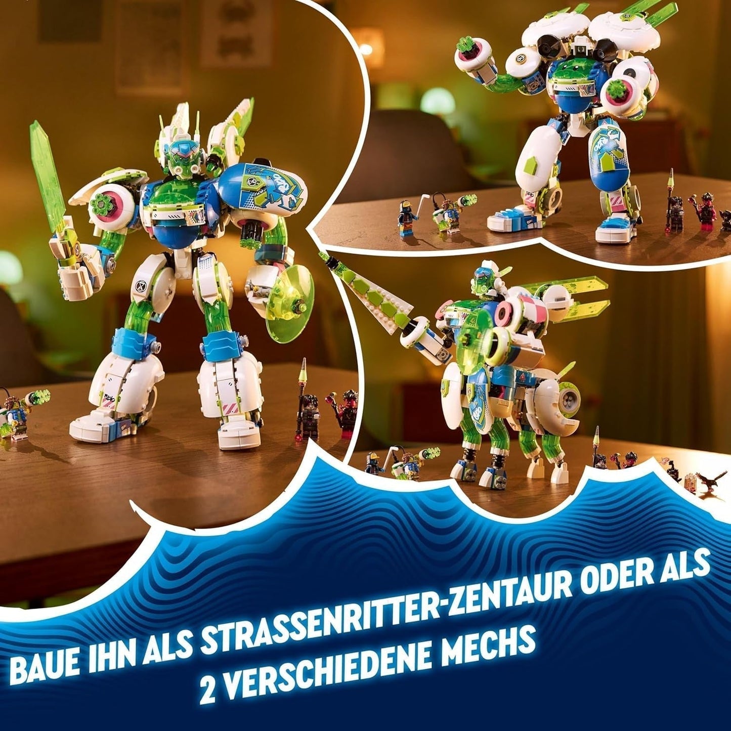 LEGO Dreamzzz 3-v-1 Mateo a Z-Blob Rytíř Mech Stavebnice Hrací sada pro 10 let Chlapce a dívky Dětská dárková fantasy sada 3 způsoby Robotická dobrodružná hračka 71485 Stavebnice Beuche den LEGO-Store