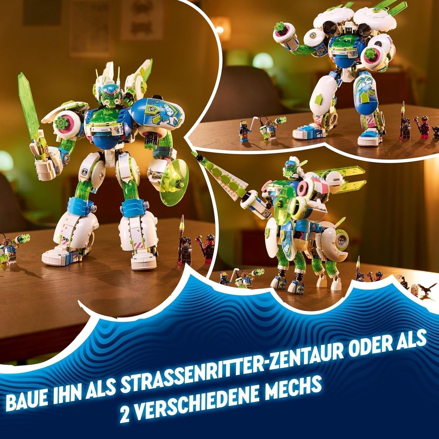 LEGO Dreamzzz 3-v-1 Mateo a Z-Blob Rytíř Mech Stavebnice Hrací sada pro 10 let Chlapce a dívky Dětská dárková fantasy sada 3 způsoby Robotická dobrodružná hračka 71485 Stavebnice Beuche den LEGO-Store