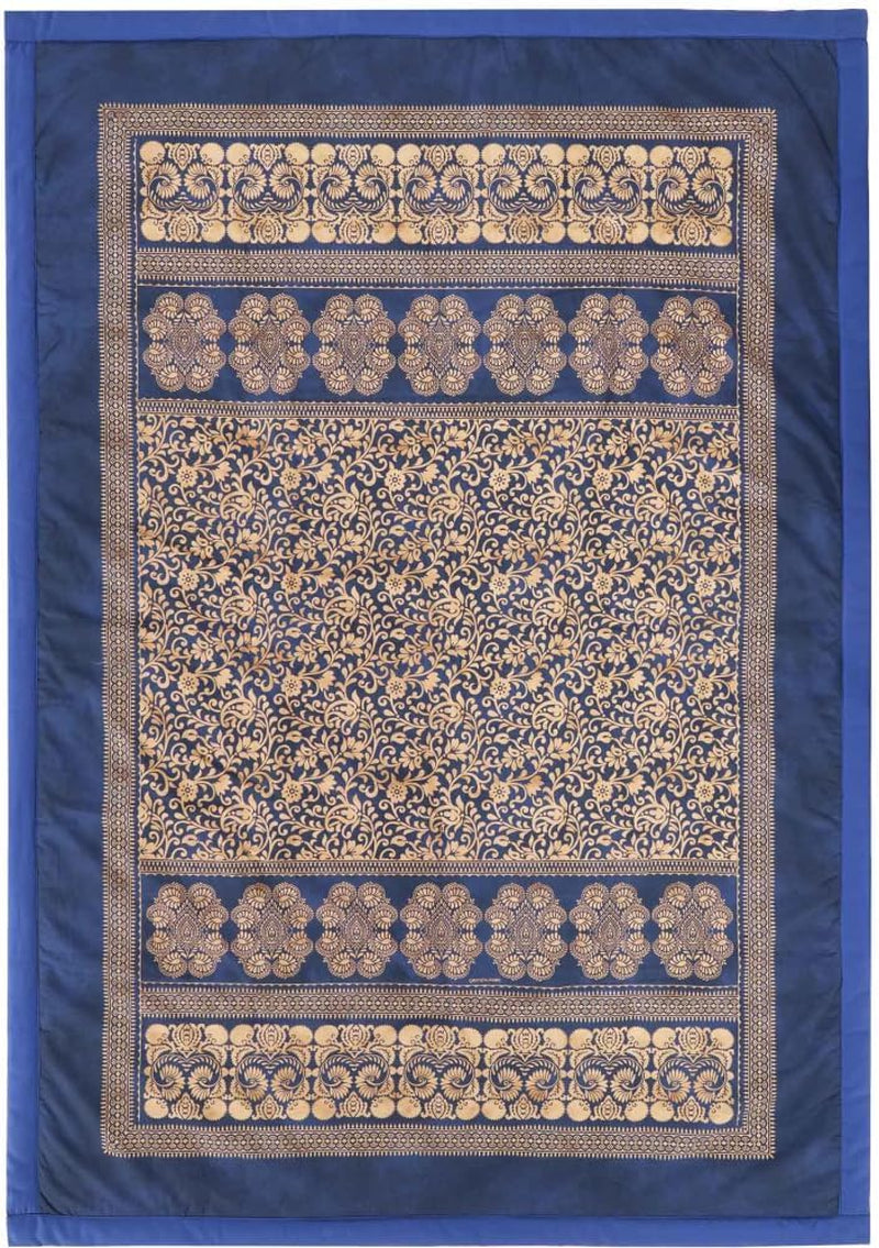 BASSETTI károvaná bavlna TORCELLO barva DARK BLUE B1 velikost 135X190 Peřiny a přikrývky Naty Shop Tmavě modrá 135X190