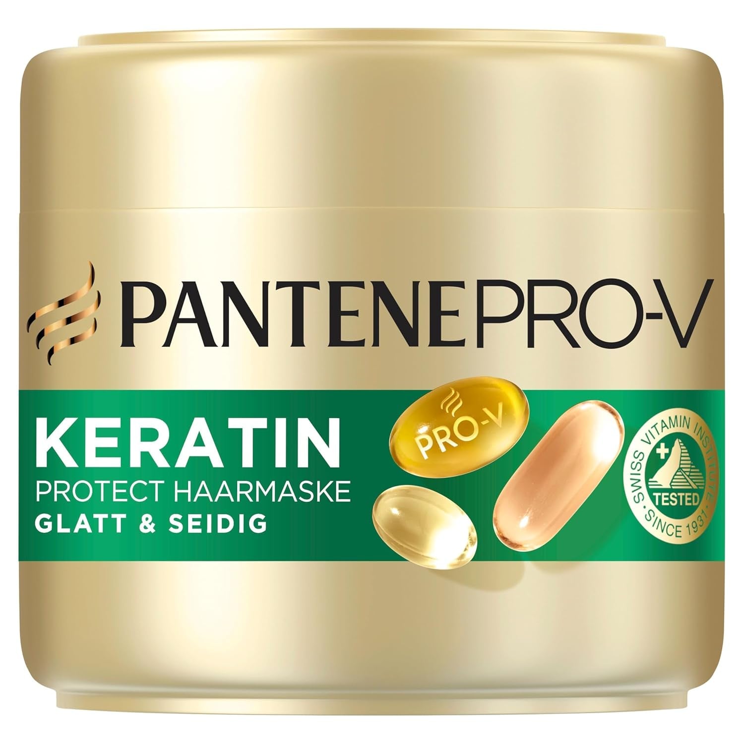 Pantene Pro-V Smooth & Silky Keratin Protect Hair Mask 500 ml pro kudrnaté a suché vlasy, až 72 hodin hladkých a lesklých vlasů v jedné aplikaci, s recepturou Pro-V a maskou na vlasy Active Nutri-Plex Maska na vlasy Naty Shop (300 ml)