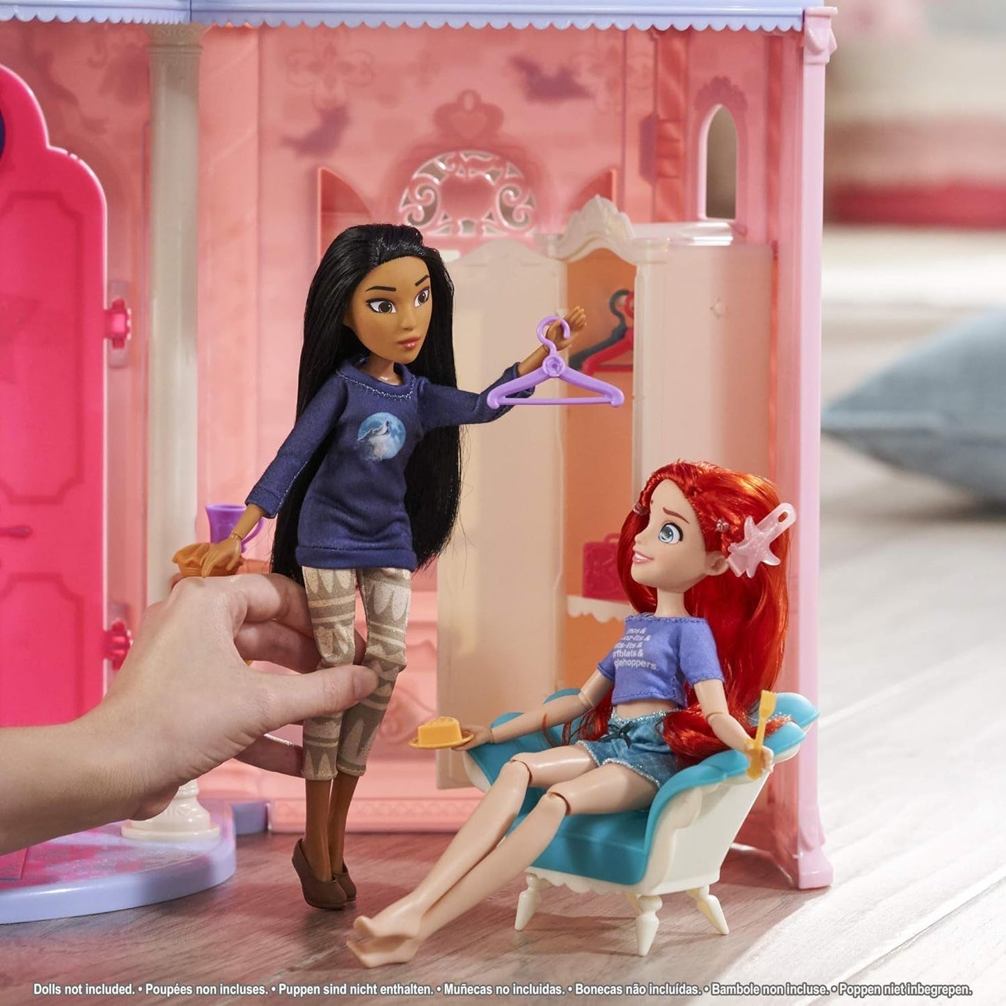 Disney Princess Castle Pohodlný domeček pro panenky se 6 kusy nábytku a 16 doplňky Hračka pro 5leté dívky Domky pro panenky Naty Shop
