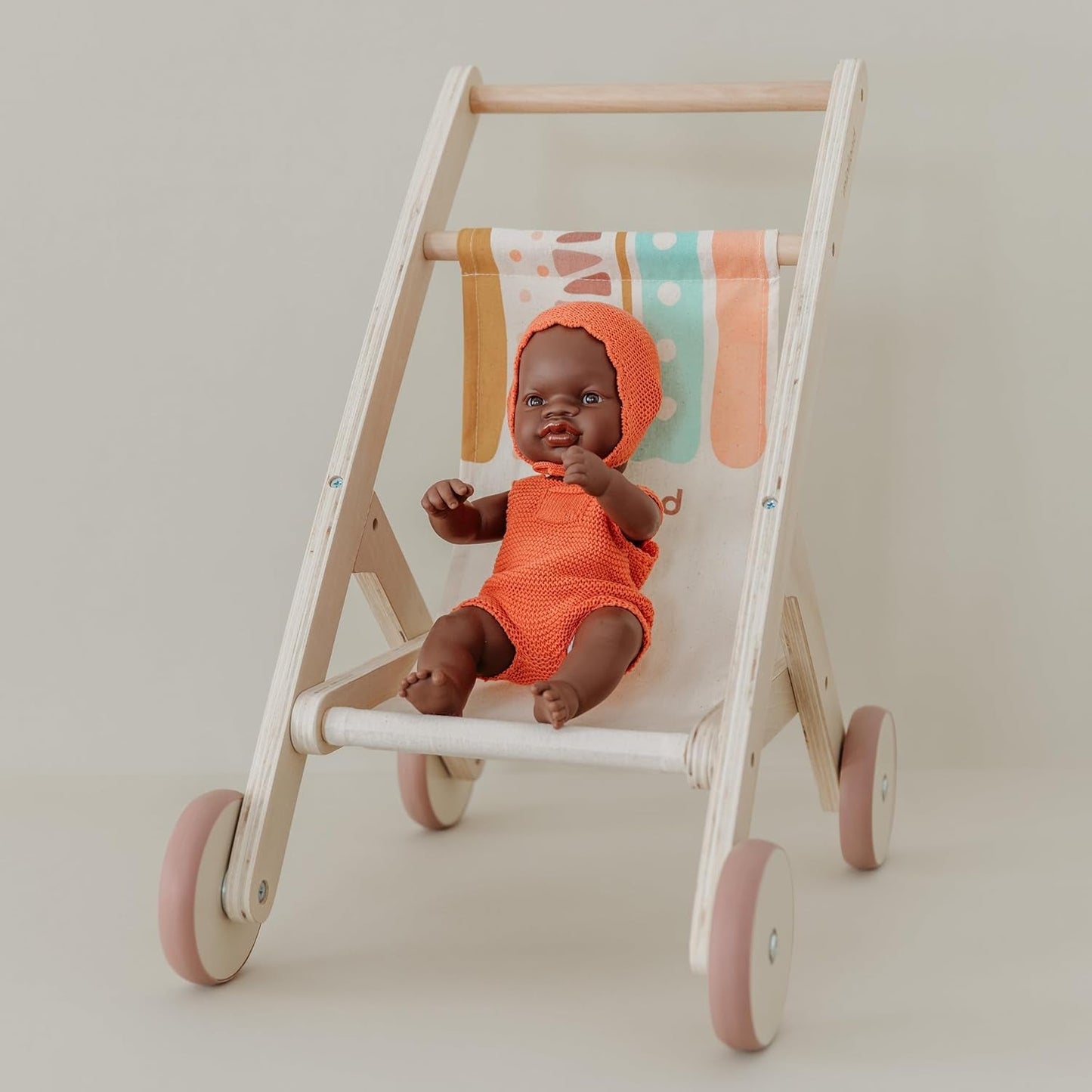 Panenka Miniland Baby, africký chlapec, 32 cm, anatomicky správná
