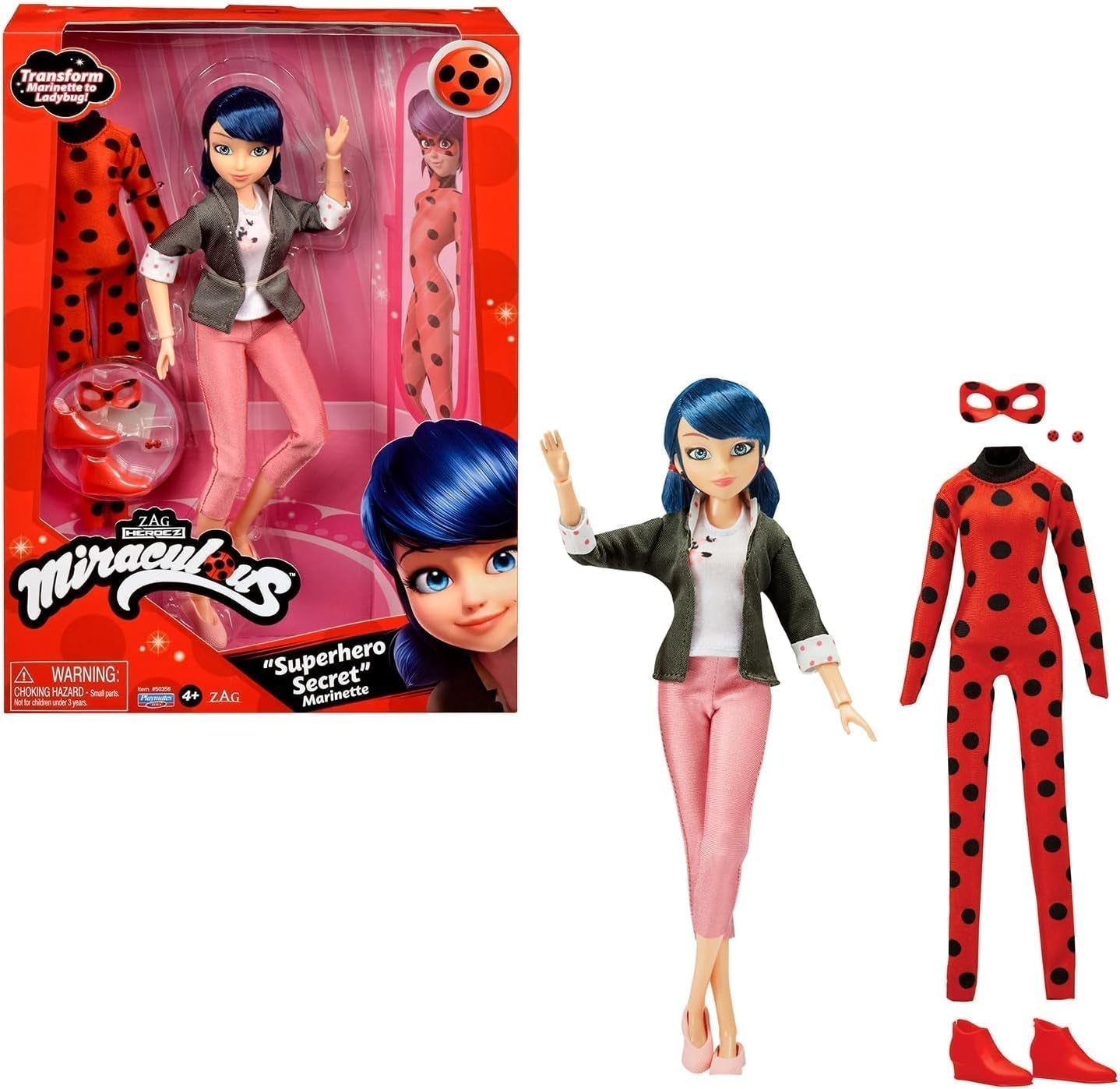 Bandai - Miraculous Ladybug - 26cm panenka se dvěma oblečky - Ladybug - P50355 Naty Shop Dolls Výchozí název