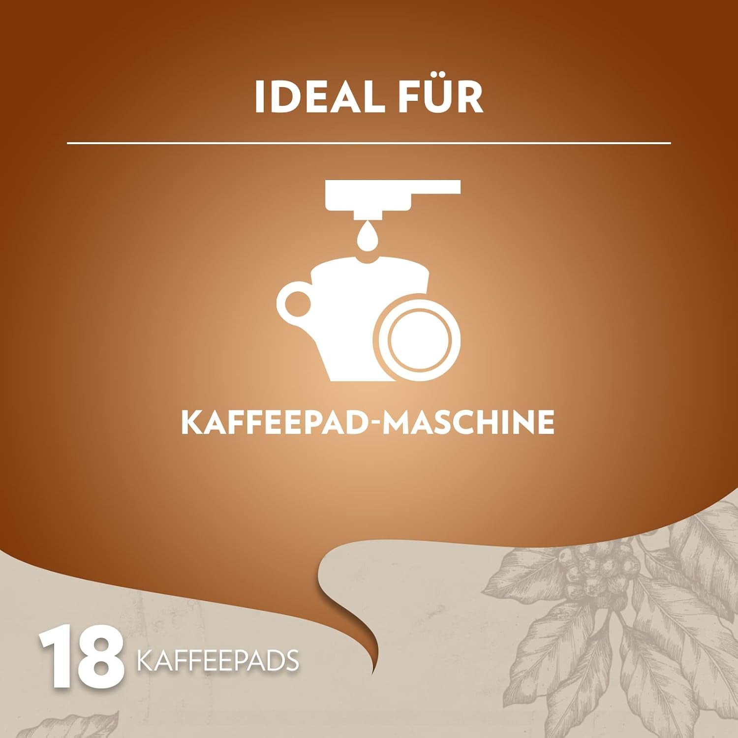 Lavazza Crema E Aroma, krémová a aromatická chuť, medium Röstung, 18 Pads