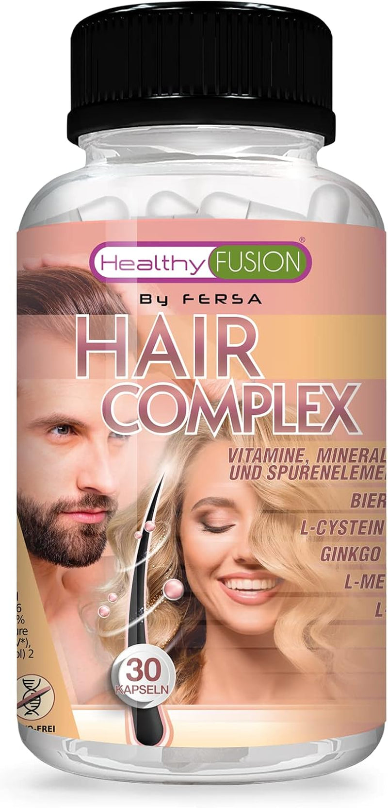 Healthy Fusion Haircomplex, účinný proti vypadávání vlasů, 30 kapslí Péče o vlasy Naty Shop Default Title