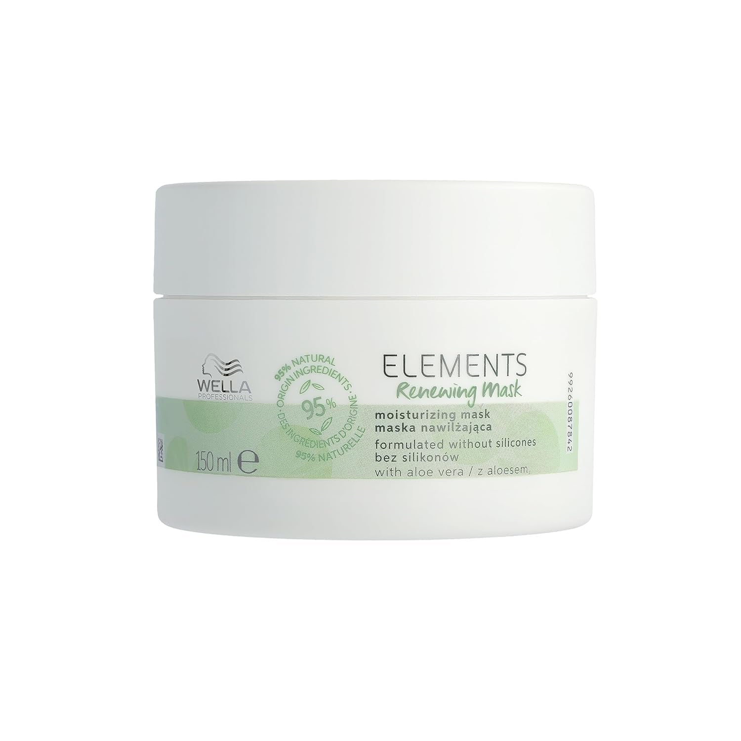 Wella Professionals Elements - přírodní péče pro suché, poškozené vlasy a citlivou pokožku hlavy - bezoplachový kondicionér, maska a sprej s antioxidanty a olivovou esencí Maska na vlasy Naty Shop Maska na vlasy