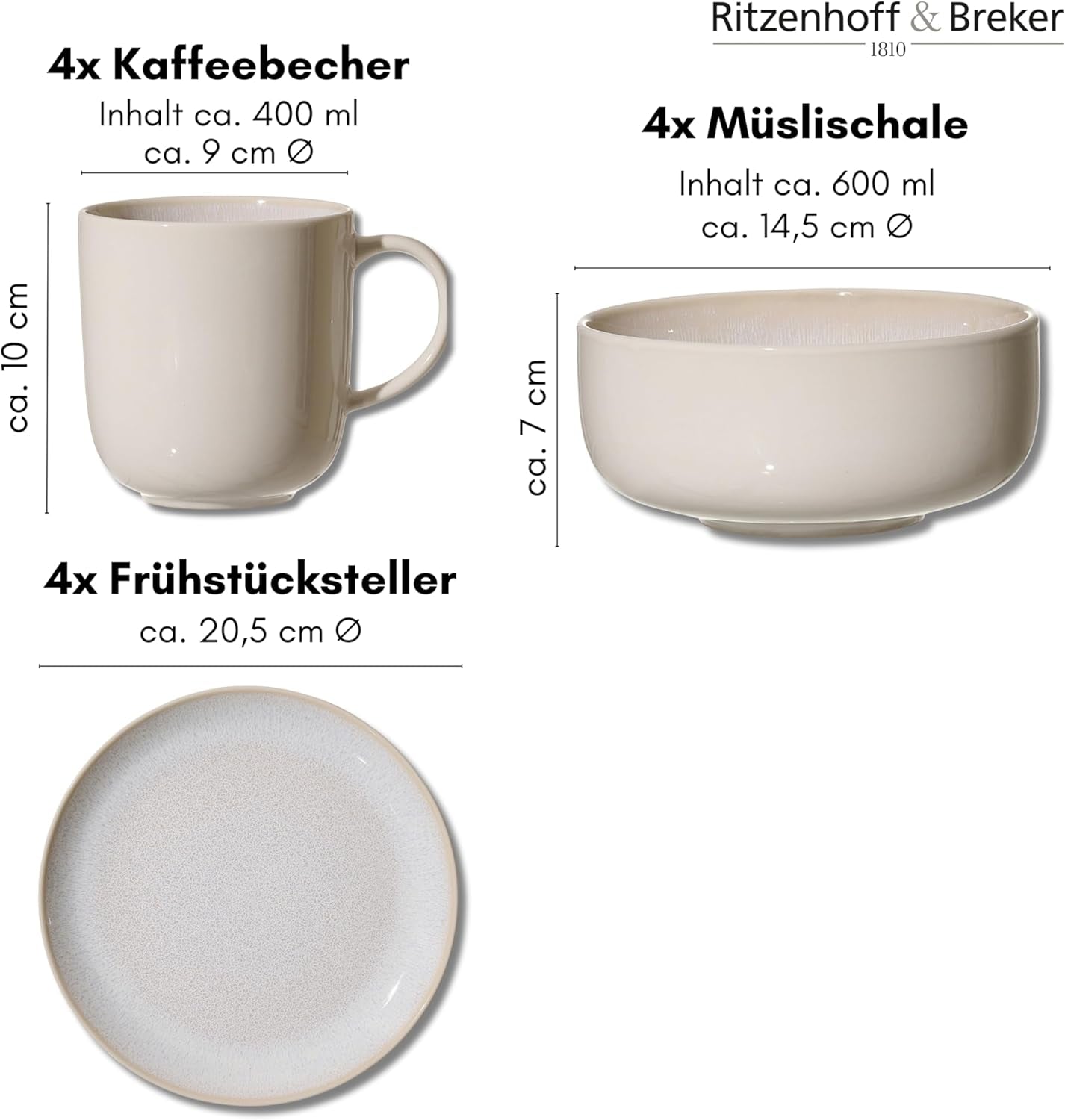 Ritzenhoff & Breker Laredo snídaňová sada, 12 kusů - DS