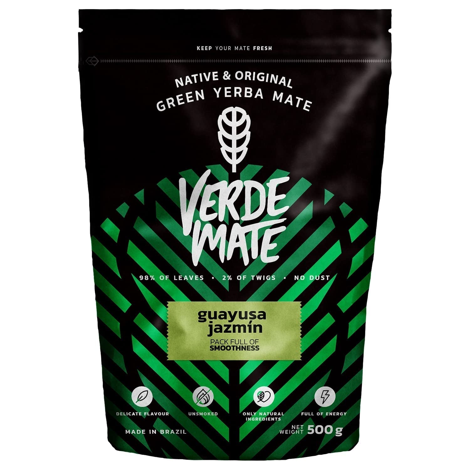 Bylinný čajový set Yerba maté | Yerba maté s bylinkami | Green Mate Green Energy Guarana, Guayusa Jazmin, Sarsaparilla | Brazilské zelené Yerba Mate | 3X500G