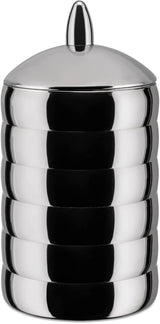 Alessi Kalistò 2 CB02 - 18/10 nerezová kuchyňská dóza s hliníkovým knoflíkem, 114 cl, stříbrná Dózy na potraviny Naty Shop Kalisto 2