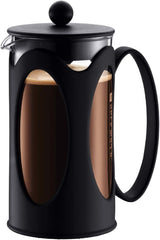 Kávovar Bodum Kenya – 1l / 8 šálků – Ruční French Press Borosilikátové sklo a nerezová ocel – Vhodné do myčky – Vyrobeno v Portugalsku