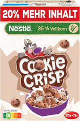 Nestlé Cookie Crisp (+20 %), celozrnné snídaňové sušenkové cereálie pro děti, balení 1 ks (1x450g)