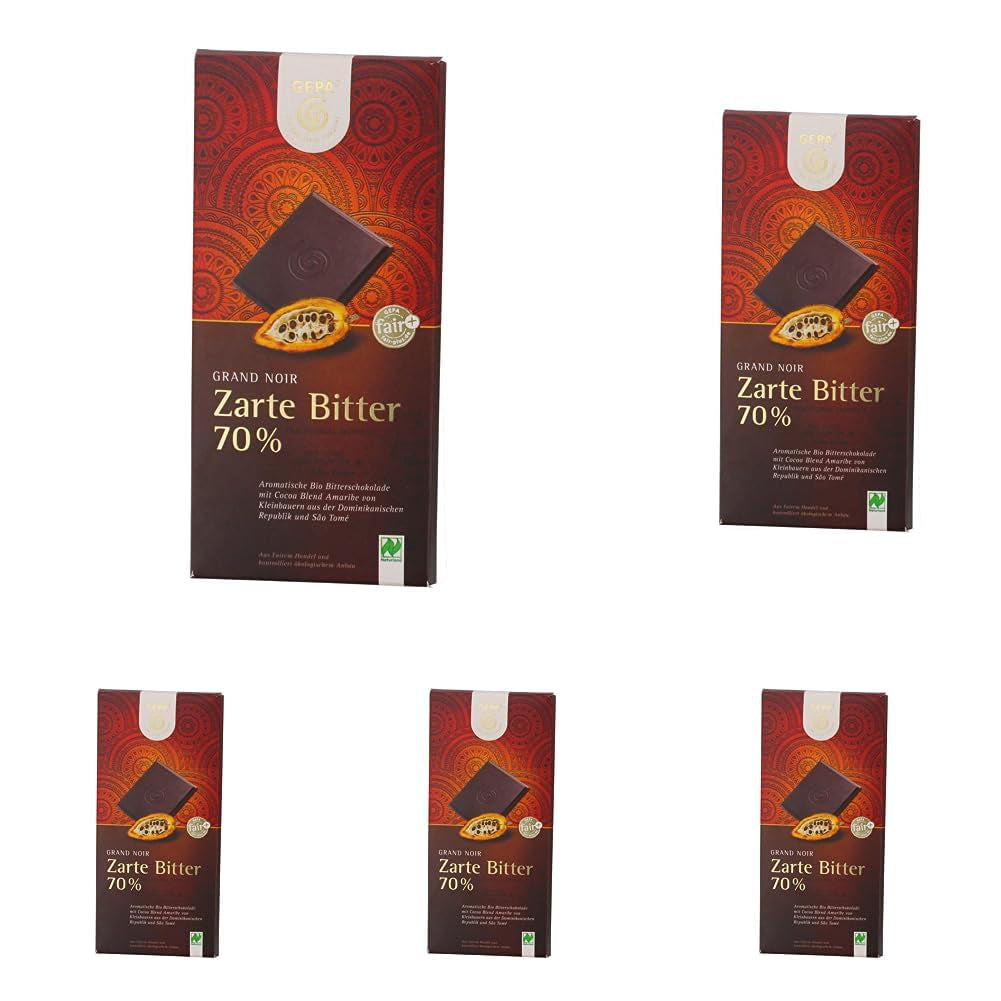 - Hořká čokoláda Grand Noir - 70% bio čokoláda DE-ÖKO-013 - 100g (balení 5 ks)