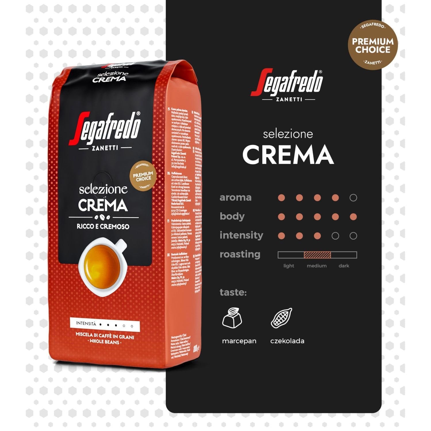 Segafredo Zanetti Selezione Smetanové fazole, balení 6 ks (1 x 1 kg)