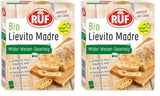 RUF Lievito Madre Sauerteig, Milder Weizen-Sauerteig, Mutterteig, Kurze Teigruhe Durch Enthaltene Trockenhefe, Lievito Madre Getrocknet Für Brot, Bageta, Focaccia, 3X35G Směs na pečení a vaření Naty Shop 105 G (2Erruhe Pack) Lange Teigruhe Pack