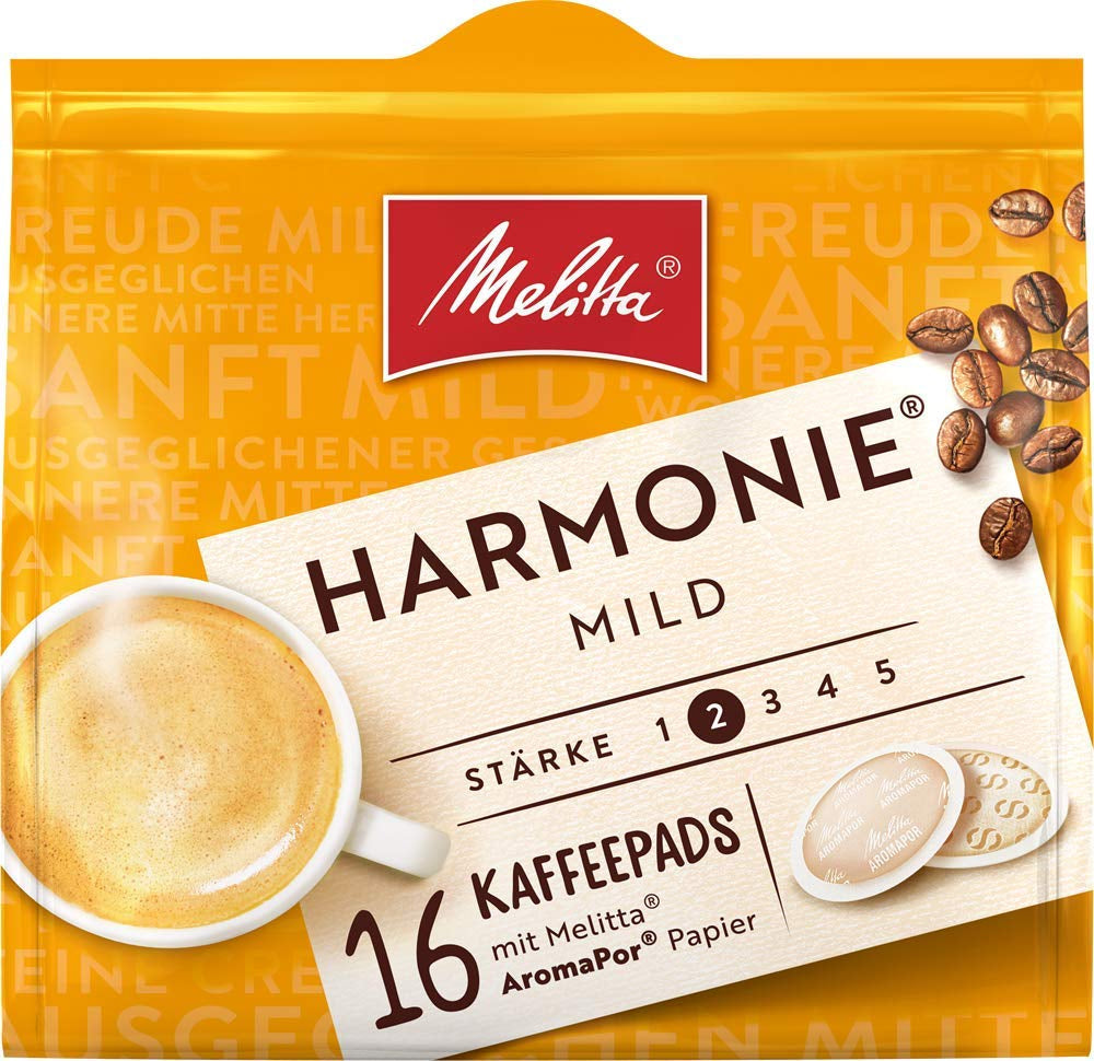 Melitta BellaCrema Intenso gemahlener Röstkaffee v Kaffee-Pads 10 x 16 pads & Harmonie mild gemahlener Röstkaffee v Kaffee-Pads 10 x 16 Pads