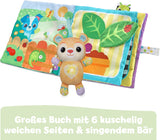 VTech Baby Moje velká plyšová kniha - Kniha/kniha Touch and feel s hudbou a zvuky - Látková kniha s pohyblivými prvky - Hračka pro motorické a smyslové dovednosti - Pro miminka a děti ve věku 3-24 měsíců Bebe Naty Shop Toys