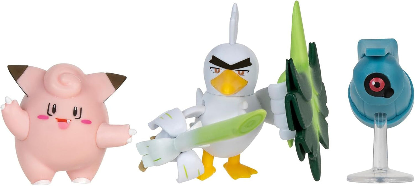 Sada bitevních figurek Pokémon PKW3057-Piepi, Tanhel, Lauchzelot Akční figurky Naty Shop