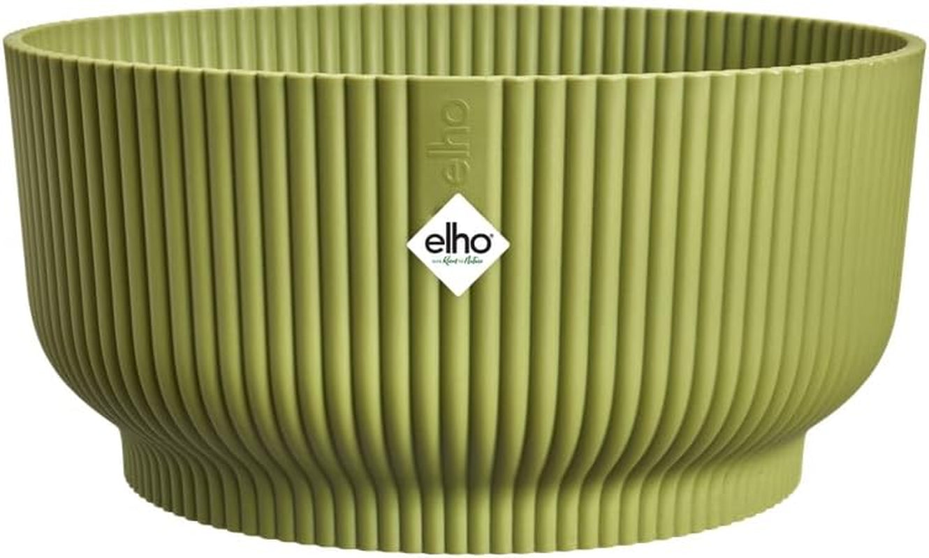 elho Vibes Fold Bowl 25 - Vnitřní květináče - 100% recyklovaný plast - Ø 24,9 x V 12,1 cm - Zelená/Ferngrün