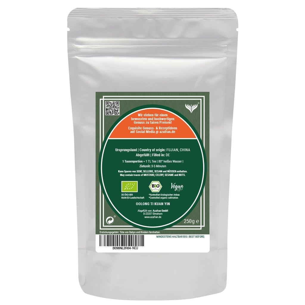 Čaj oolong BIO Azafran China Floral Ti Kuan Yin 250 g