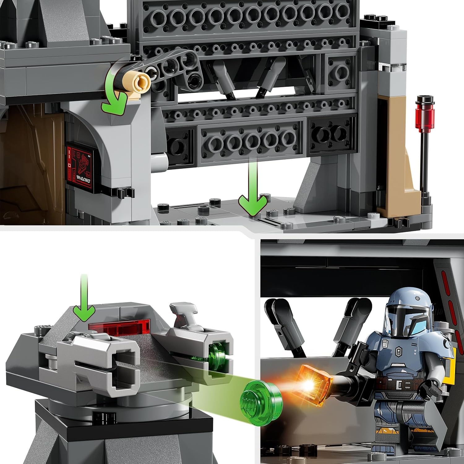 LEGO Star Wars: Mandalorianský souboj mezi Paz Vizslou a Moffem Gideonem, sběratelská stavebnice pro děti, nápad na dárek pro kreativní chlapce a dívky starší 7 let, mandalorianská hračka 75386 Stavebnice Beuche den LEGO-Store