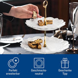 Police Villeroy & Boch Toys Delight Royal Classic, dekorativní patrový stojan na sušenky, pečivo a malé dorty, prémiový porcelán, bílá