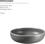 Řada MÄSER Unico, sada nádobí pro 2, nadčasové, elegantní, 8dílný keramický stůl, kamenina, antracit