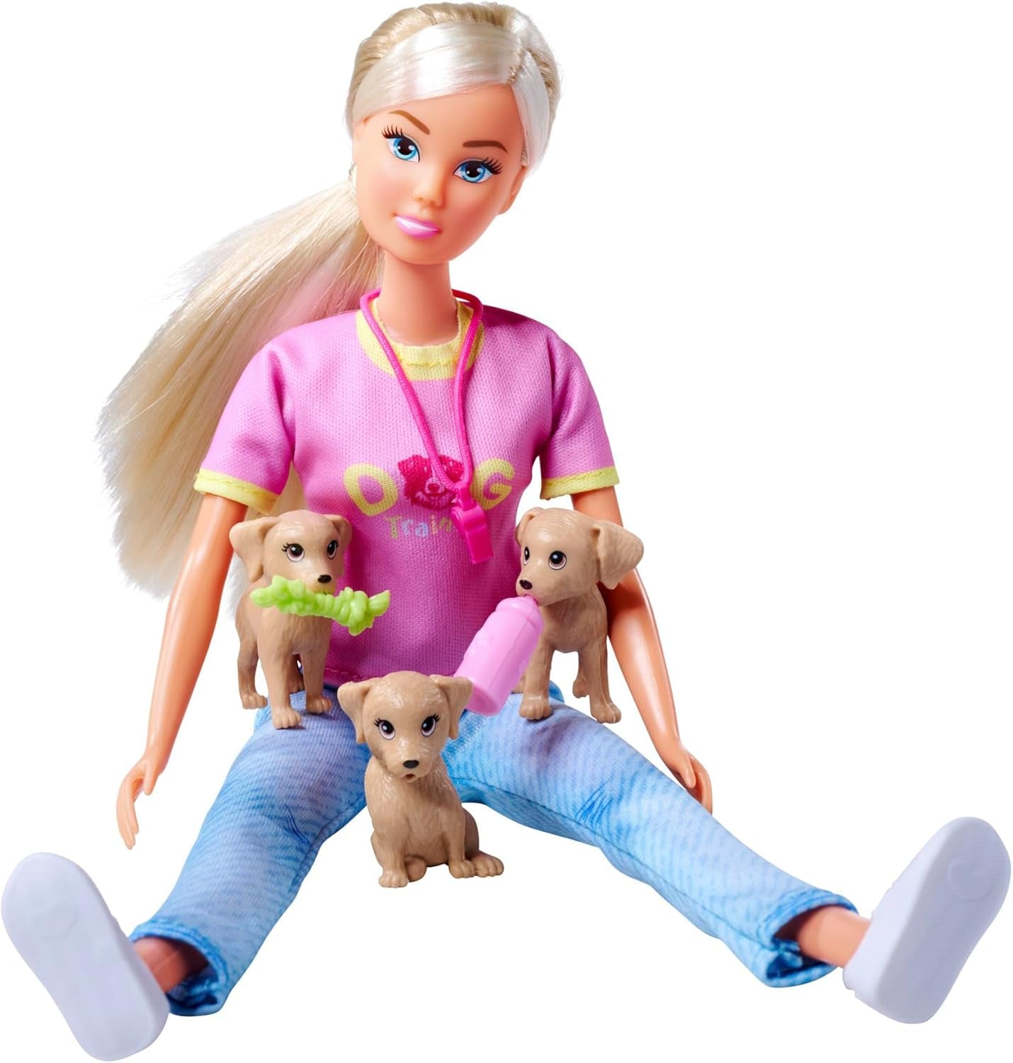 Simba Steffi Love Dog Trainer, panenka jako trenér psů s výcvikovým kurzem, 3 psi a doplňky, 29 cm, od 3 let