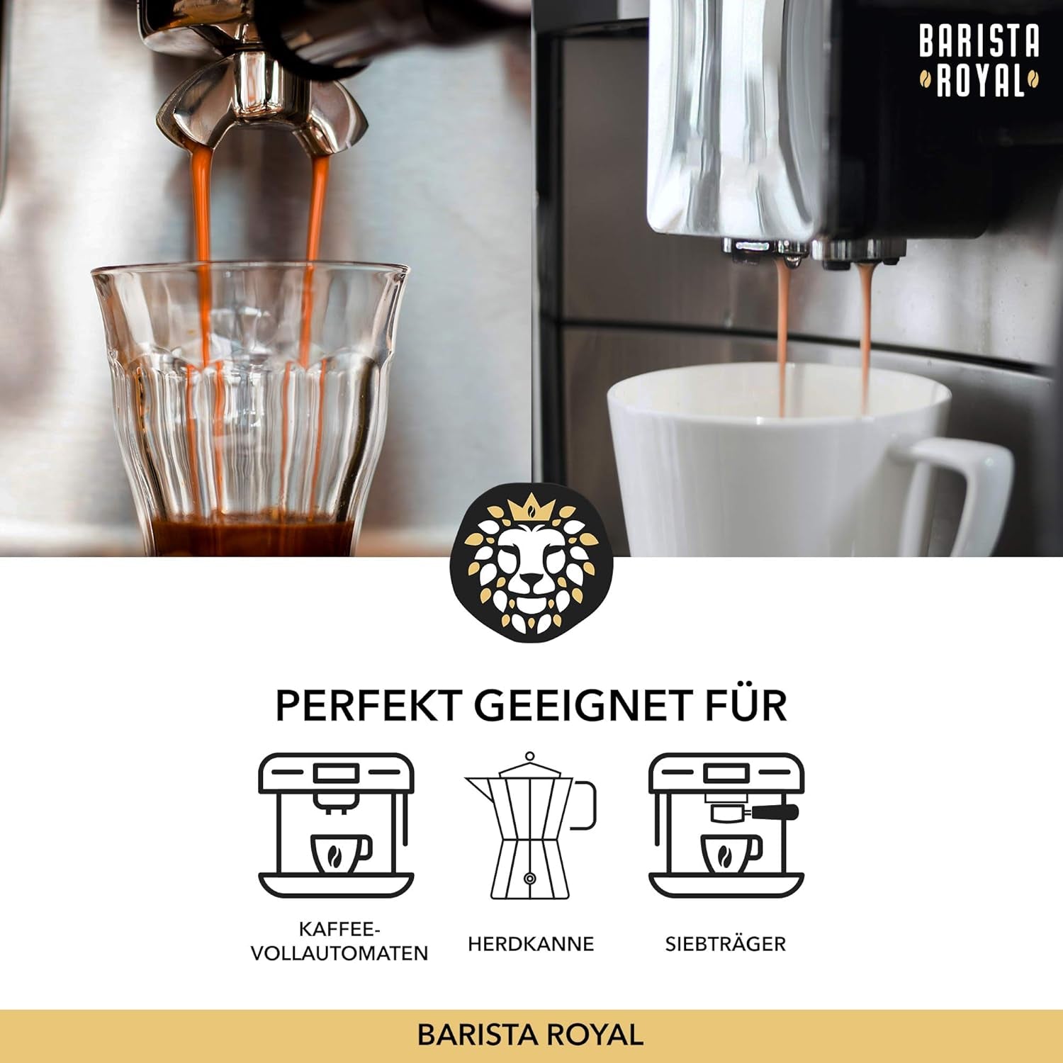 Vzorová sada zrnkových espresso 4 x 350 g zrnkové espresso | Discovery Pack/Sample Pack | Robusta a Arabica | Ideální pro plně automatická zařízení a portafiltr | KRÁLOVSKÝ BARISTA